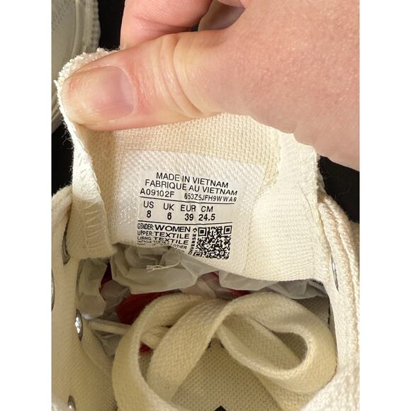 Converse Chuck Taylor All Star Low Top '3D Flowers' Embroidered Cream Off White - Picture 5 of 9